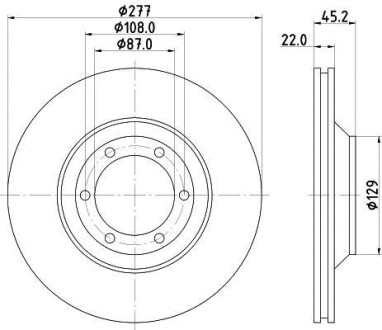 Тормозной диск передний вентилируемый HELLA 8DD 355 113-041