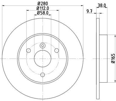 Диск тормозной HELLA 8DD 355 113-561