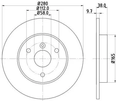 Диск тормозной HELLA 8DD 355 113-561