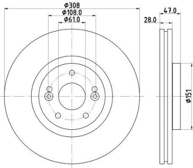 Диск тормозной HELLA 8DD 355 113-741