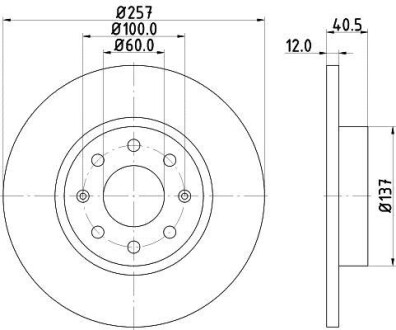 Диск тормозной HELLA 8DD 355 114-351