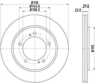 Диск тормозной HELLA 8DD 355 114-901