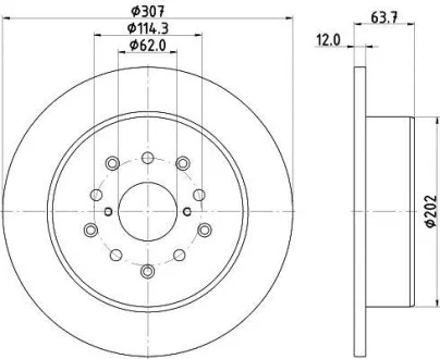 Диск тормозной HELLA 8DD 355 114-931