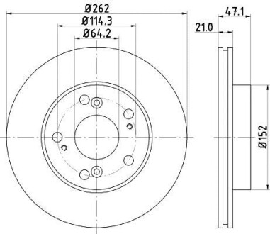 Диск тормозной HELLA 8DD 355 115-341