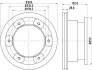 Тормозной диск задний вентилируемый HELLA 8DD 355 115-551 (фото 1)