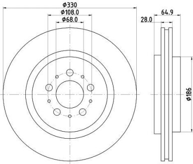 Диск тормозной HELLA 8DD 355 115-601