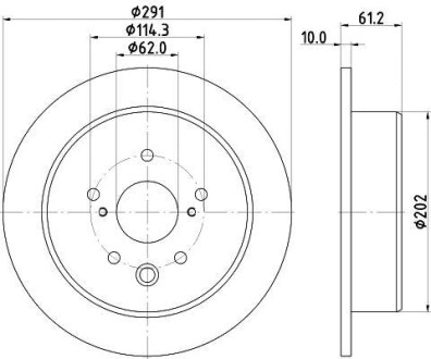 Диск тормозной HELLA 8DD 355 115-711