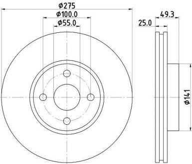 Диск тормозной HELLA 8DD 355 115-741