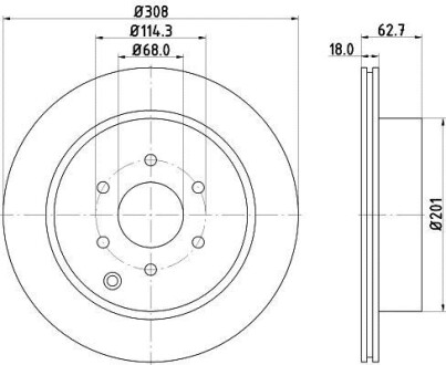 Диск тормозной HELLA 8DD 355 115-851