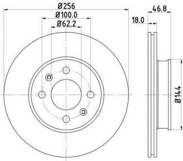 Диск тормозной HELLA 8DD 355 116-561