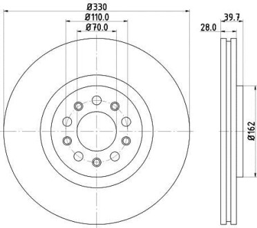 Диск тормозной HELLA 8DD 355 116-651