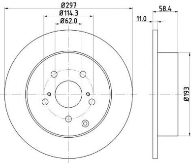 Диск тормозной HELLA 8DD 355 116-811