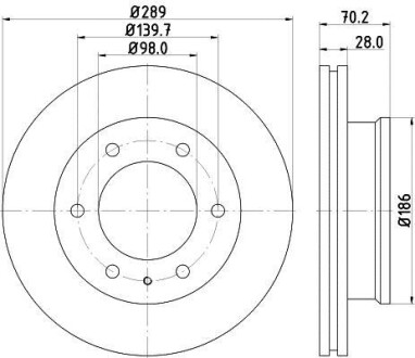 Диск тормозной HELLA 8DD 355 116-841