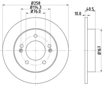 Диск тормозной HELLA 8DD 355 117-011