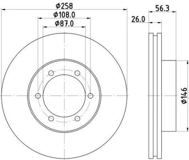 Диск тормозной HELLA 8DD 355 117-041