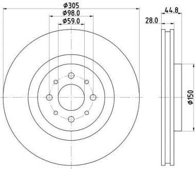 Диск тормозной HELLA 8DD 355 117-111