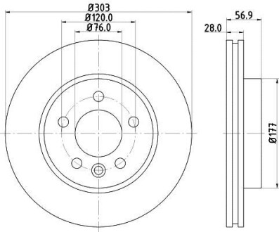 Диск тормозной HELLA 8DD 355 117-151