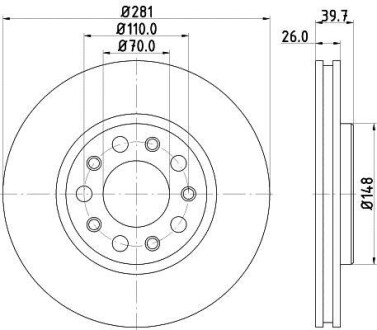 Диск тормозной HELLA 8DD 355 117-231