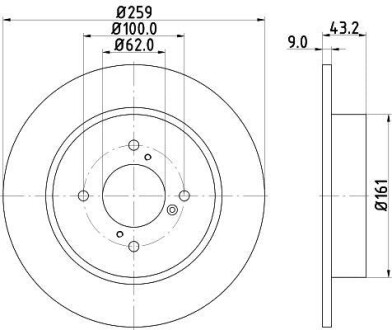 Диск тормозной HELLA 8DD 355 117-301