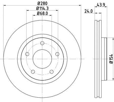 Диск тормозной HELLA 8DD 355 117-321