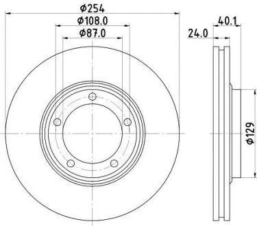 Тормозной диск передний вентилируемый HELLA 8DD 355 117-381