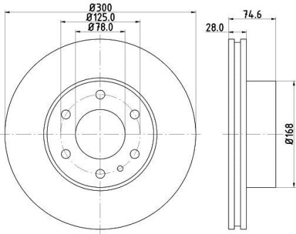 Тормозной диск передний вентилируемый HELLA 8DD 355 117-471