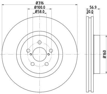 Диск тормозной HELLA 8DD 355 117-921