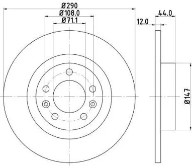Диск тормозной HELLA 8DD 355 117-991