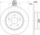 Тормозной диск задний невентилируемый HELLA 8DD 355 118-221 (фото 1)