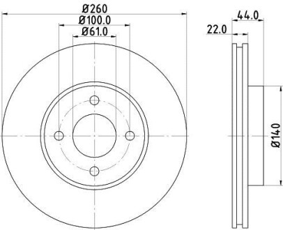 Диск тормозной HELLA 8DD 355 118-291