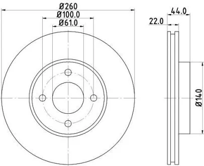 Диск тормозной HELLA 8DD 355 118-291