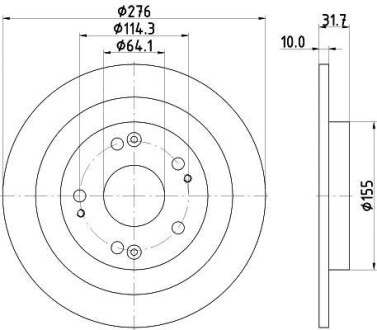 Диск тормозной HELLA 8DD 355 118-351