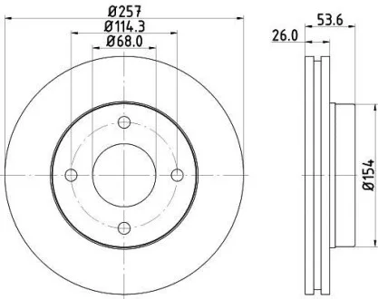 Диск тормозной HELLA 8DD 355 118-571