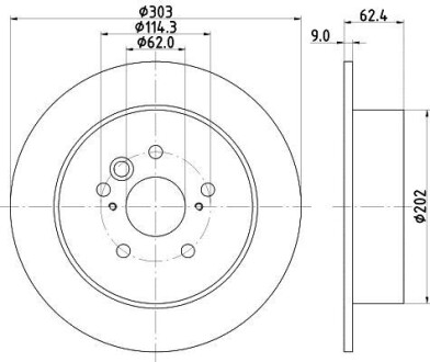 Тормозной диск задний невентилируемый HELLA 8DD 355 118-721