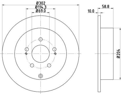 Диск тормозной HELLA 8DD 355 118-801