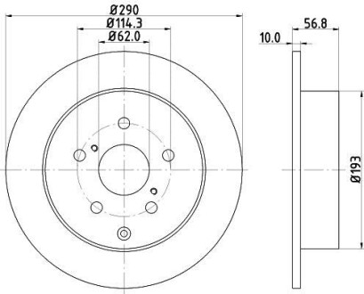 Диск тормозной HELLA 8DD 355 119-021