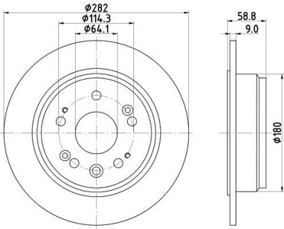 Диск тормозной HELLA 8DD 355 119-031