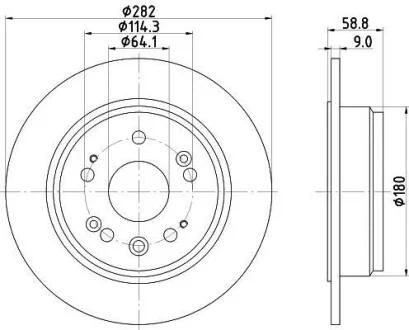 Диск тормозной HELLA 8DD 355 119-031