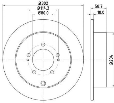 Диск тормозной HELLA 8DD 355 119-061