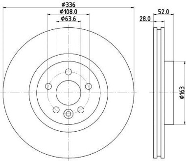 Тормозной диск передний вентилируемый HELLA 8DD 355 119-131