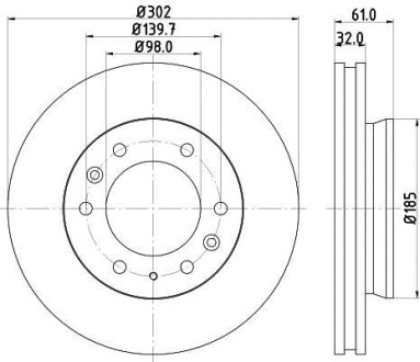 Диск тормозной HELLA 8DD 355 119-211