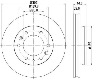 Диск тормозной HELLA 8DD 355 119-211