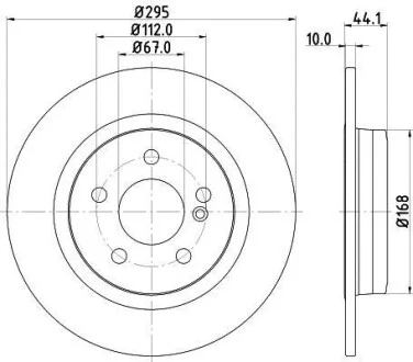 Тормозной диск задний невентилируемый HELLA 8DD 355 119-421