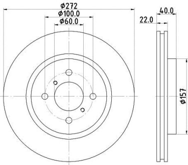 Тормозной диск передний вентилируемый HELLA 8DD 355 119-471