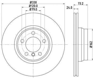 Диск тормозной HELLA 8DD 355 119-561