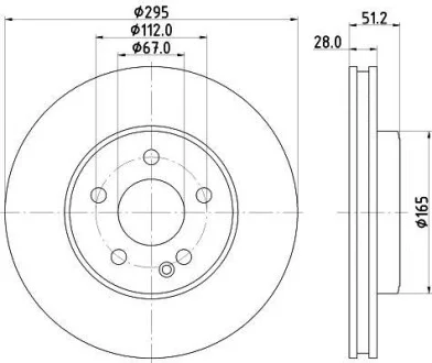 Тормозной диск передний вентилируемый HELLA 8DD 355 119-591