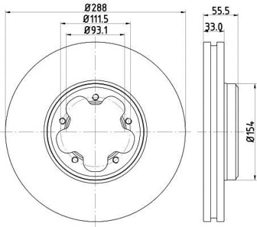 Диск тормозной HELLA 8DD 355 120-111