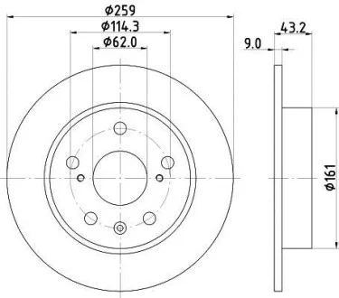Диск тормозной HELLA 8DD 355 120-531