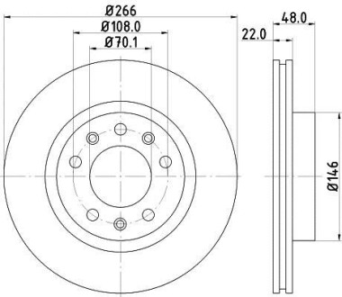 Тормозной диск передний вентилируемый HELLA 8DD 355 120-541