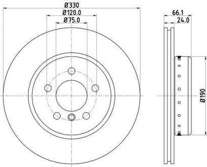 Диск тормозной HELLA 8DD 355 120-661